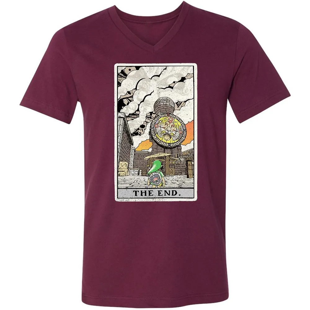 Unisex V-Neck T-Shirt - VERU62MJ - Maroon - 6
