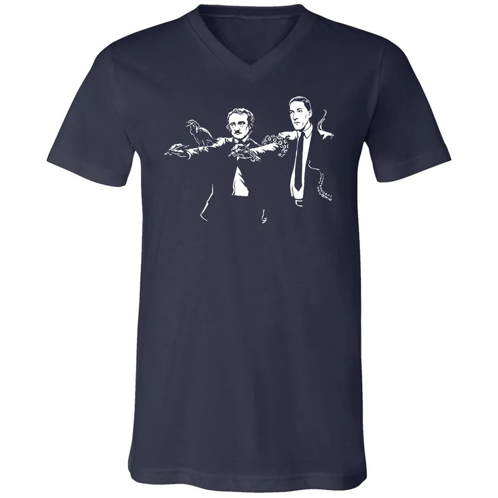 Unisex V-Neck T-Shirt - FSHCEVVY - Navy - 2