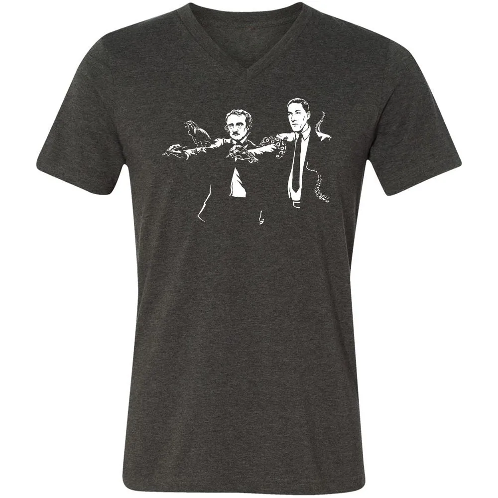 Unisex V-Neck T-Shirt - FSHCEVVY - Dark Grey Heather - 8