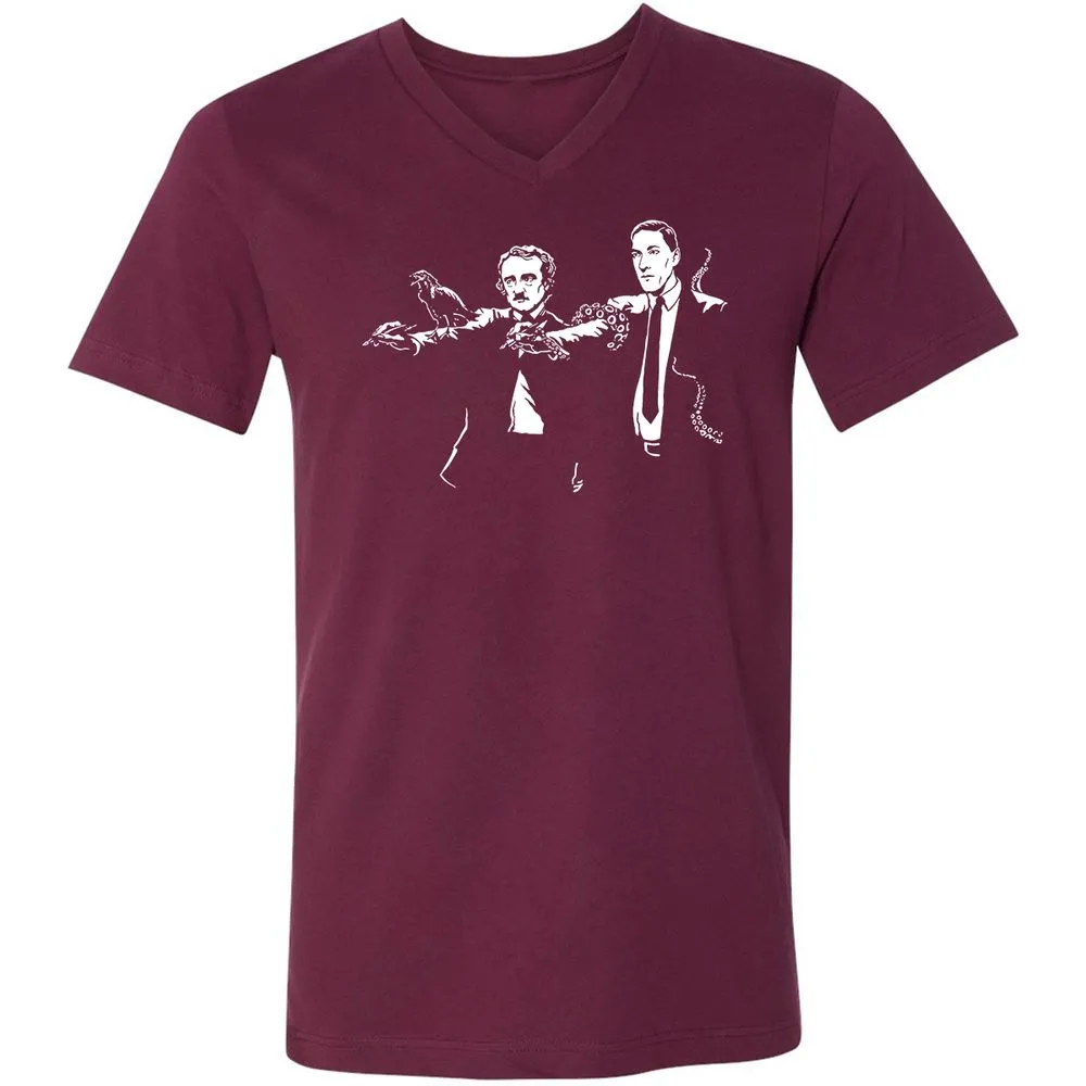 Unisex V-Neck T-Shirt - FSHCEVVY - Maroon - 6