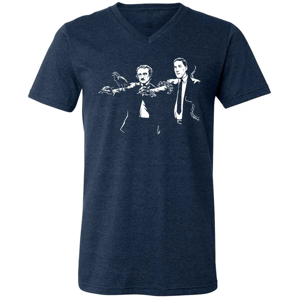 Unisex V-Neck T-Shirt - FSHCEVVY - Heather Navy - 15