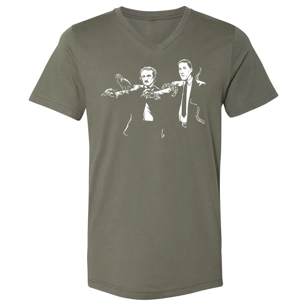 Unisex V-Neck T-Shirt - FSHCEVVY - Military Green - 10
