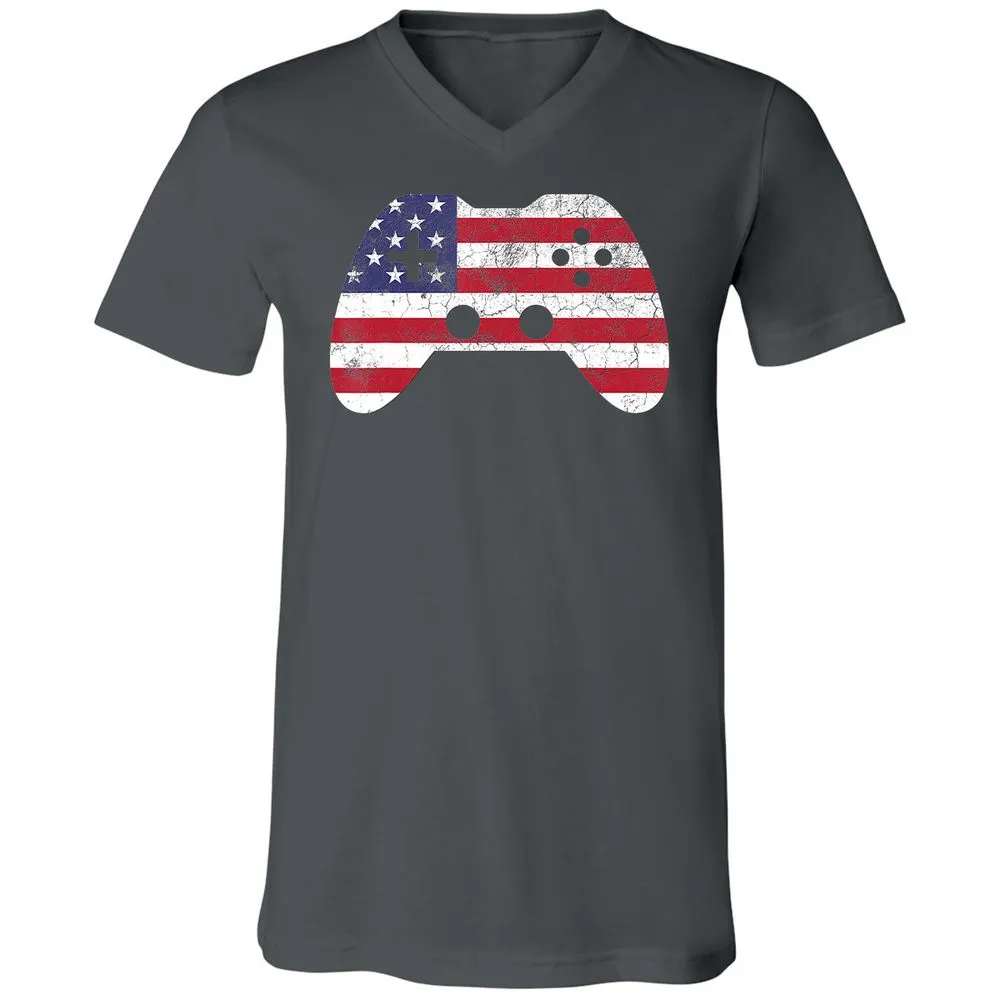 Unisex V-Neck T-Shirt - SKTKF55Q - Asphalt - 12