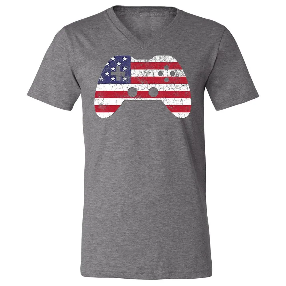 Unisex V-Neck T-Shirt - SKTKF55Q - Deep Heather - 13