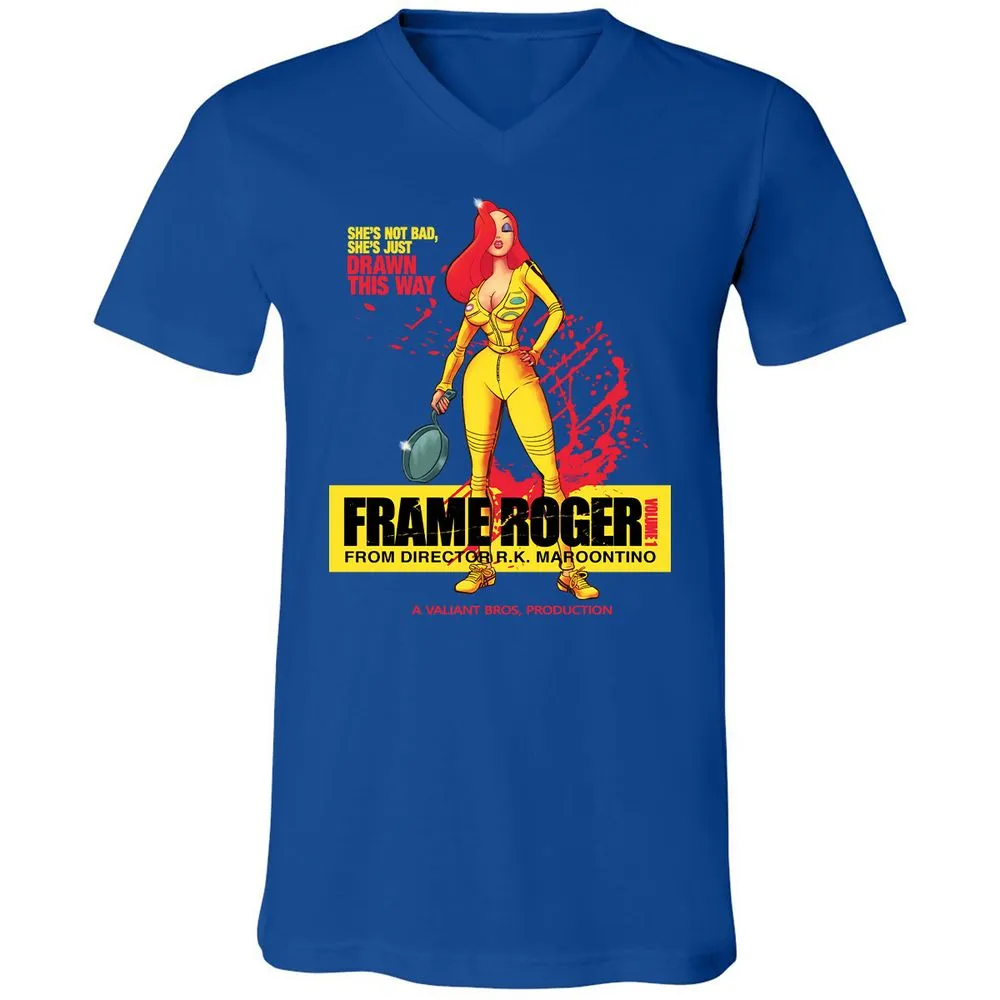 Unisex V-Neck T-Shirt - 8Z9T3HQH - True Royal - 4