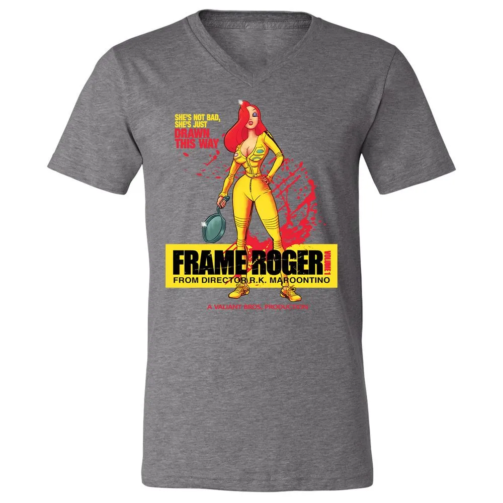 Unisex V-Neck T-Shirt - 8Z9T3HQH - Deep Heather - 13