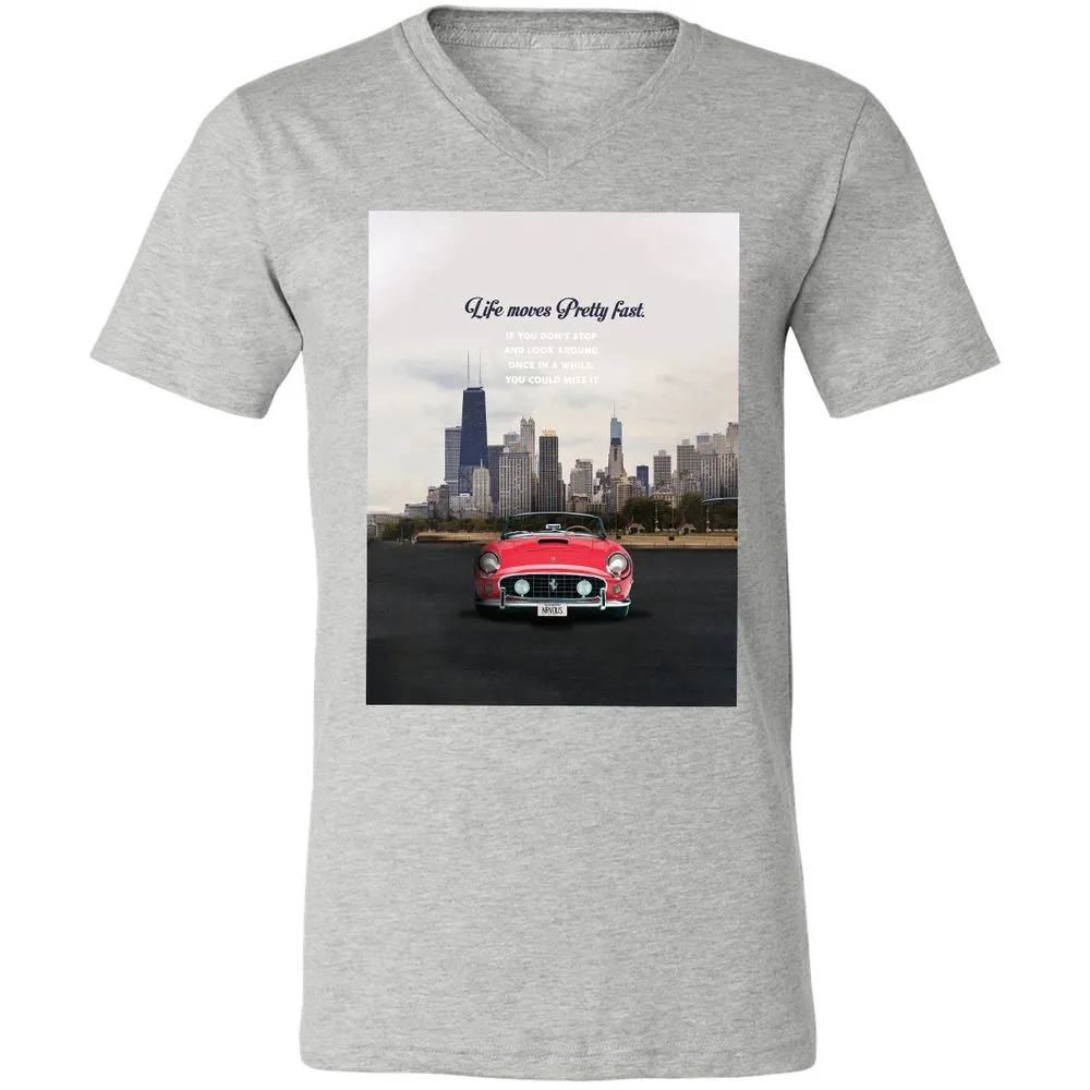 Unisex V-Neck T-Shirt - ZNMPSCJL - Athletic Heather - 7