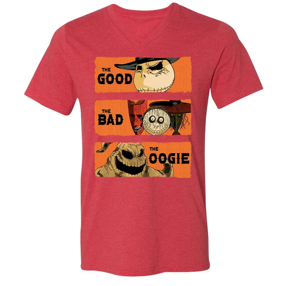 Unisex V-Neck T-Shirt - D9T9E26E - Heather Red - 16