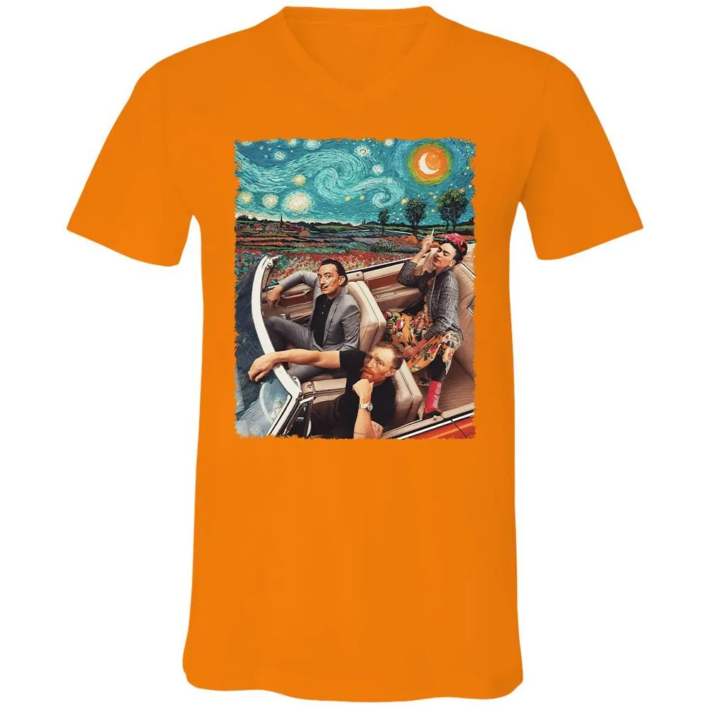 Unisex V-Neck T-Shirt - 3CML4UKD - Orange - 11