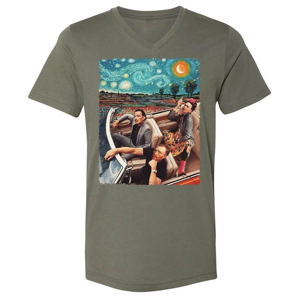 Unisex V-Neck T-Shirt - 3CML4UKD - Military Green - 10