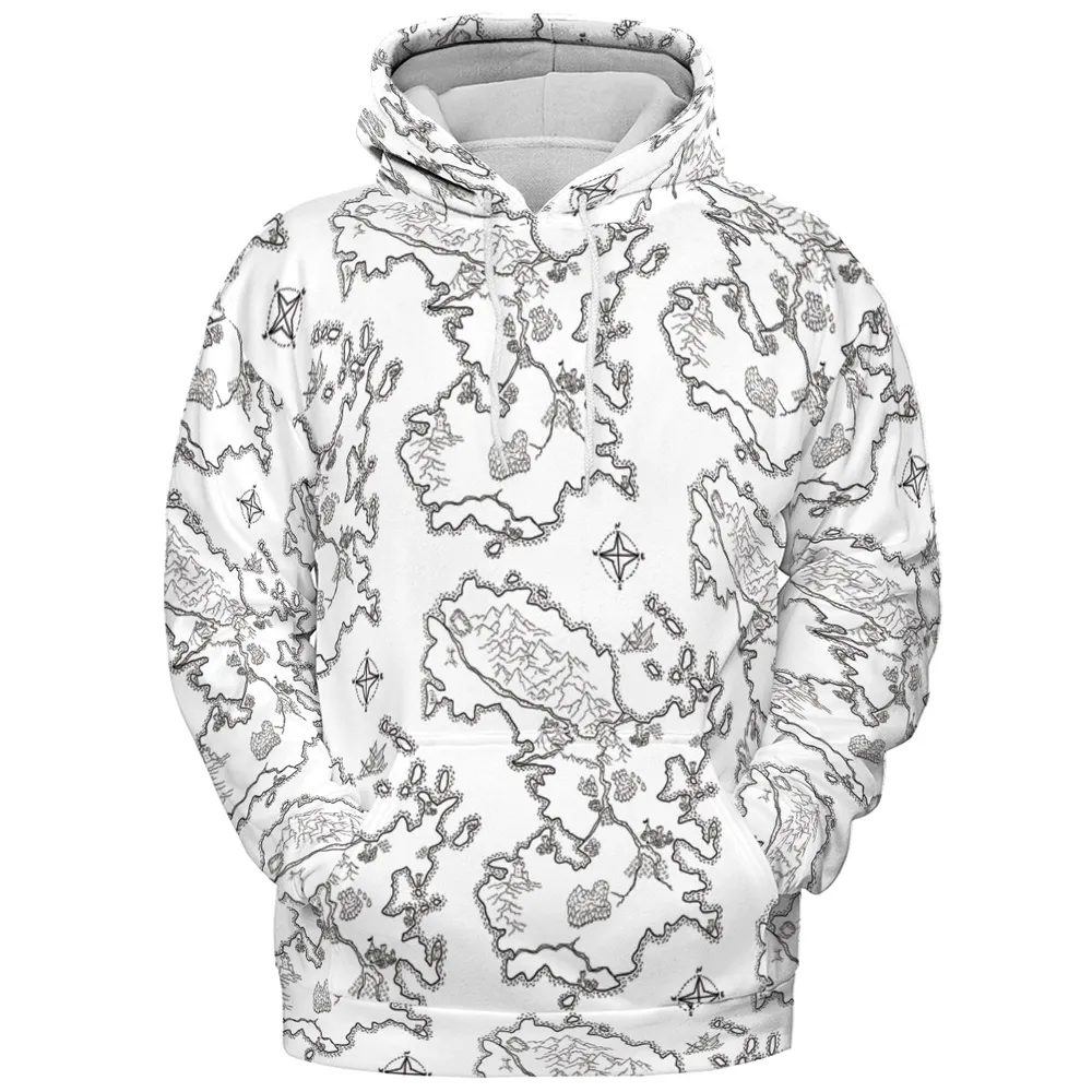 Fantasy Map For RPG  All-over Print Hoodie - 2