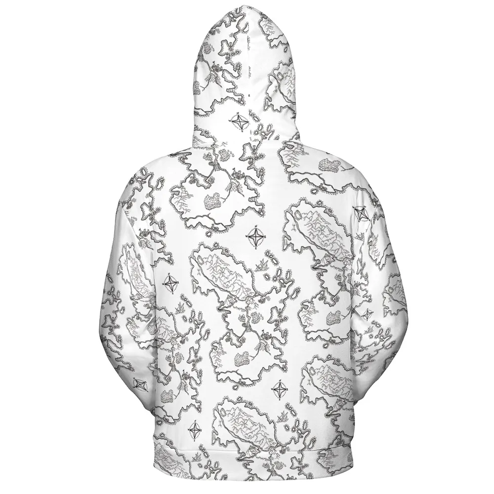Fantasy Map For RPG  All-over Print Hoodie - 4