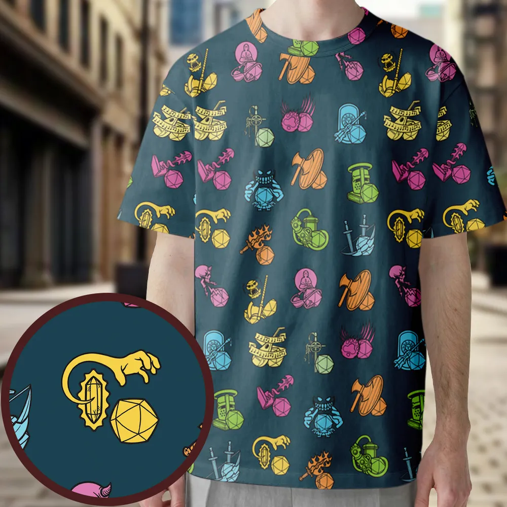 RPG Classes All-Over Print Unisex T-Shirt - 1