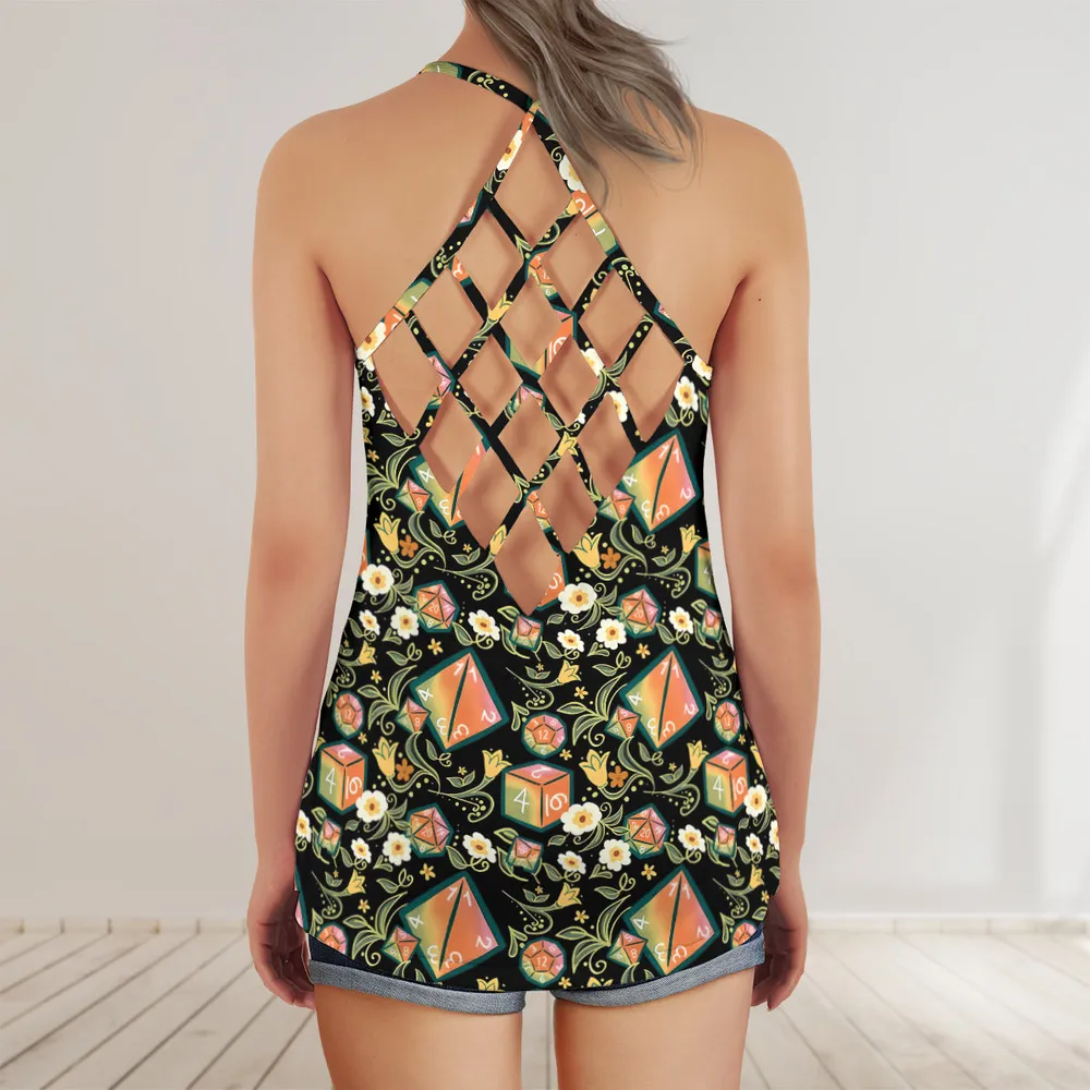 Dice Plant Criss Cross Tank Top - 3