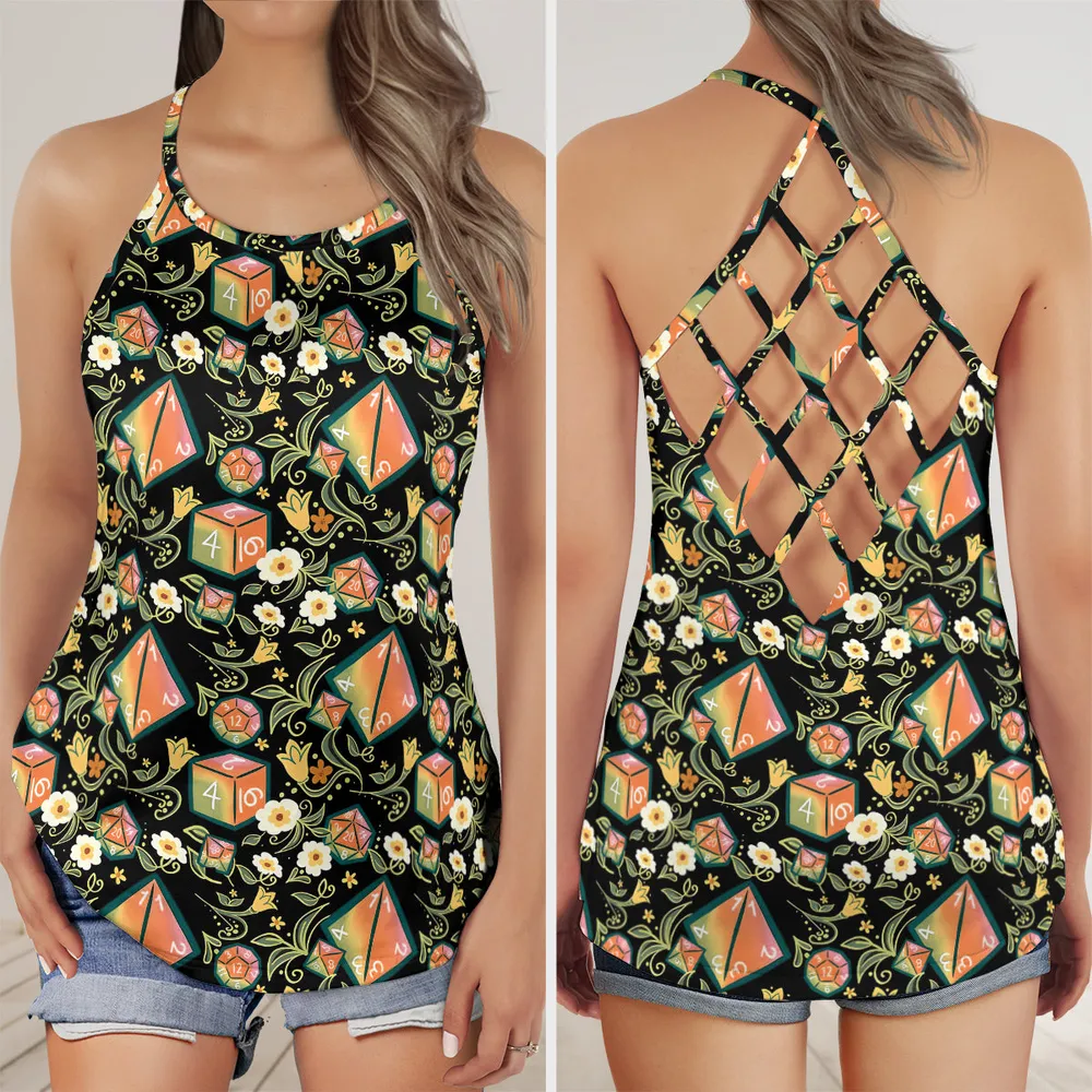 Dice Plant Criss Cross Tank Top - 1