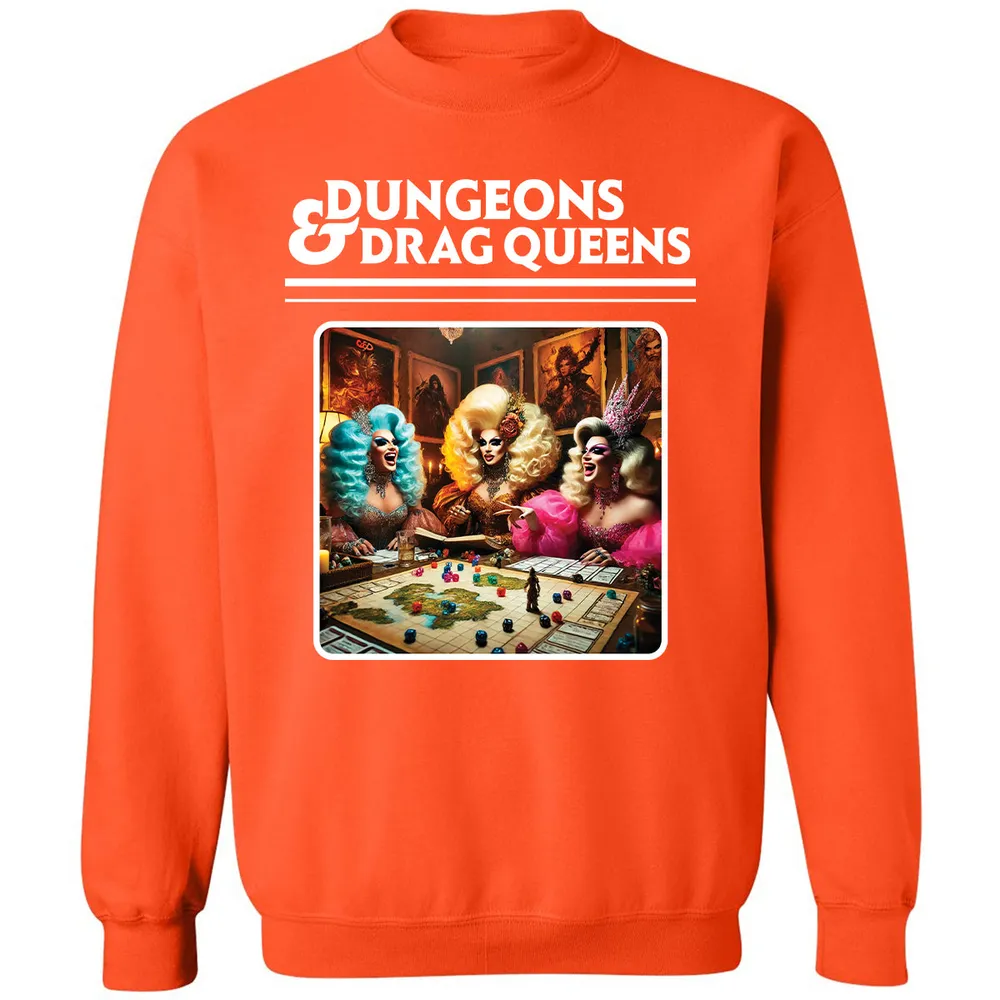 Dungeons & Drag Queens Classic Unisex Sweatshirt - Orange - 10