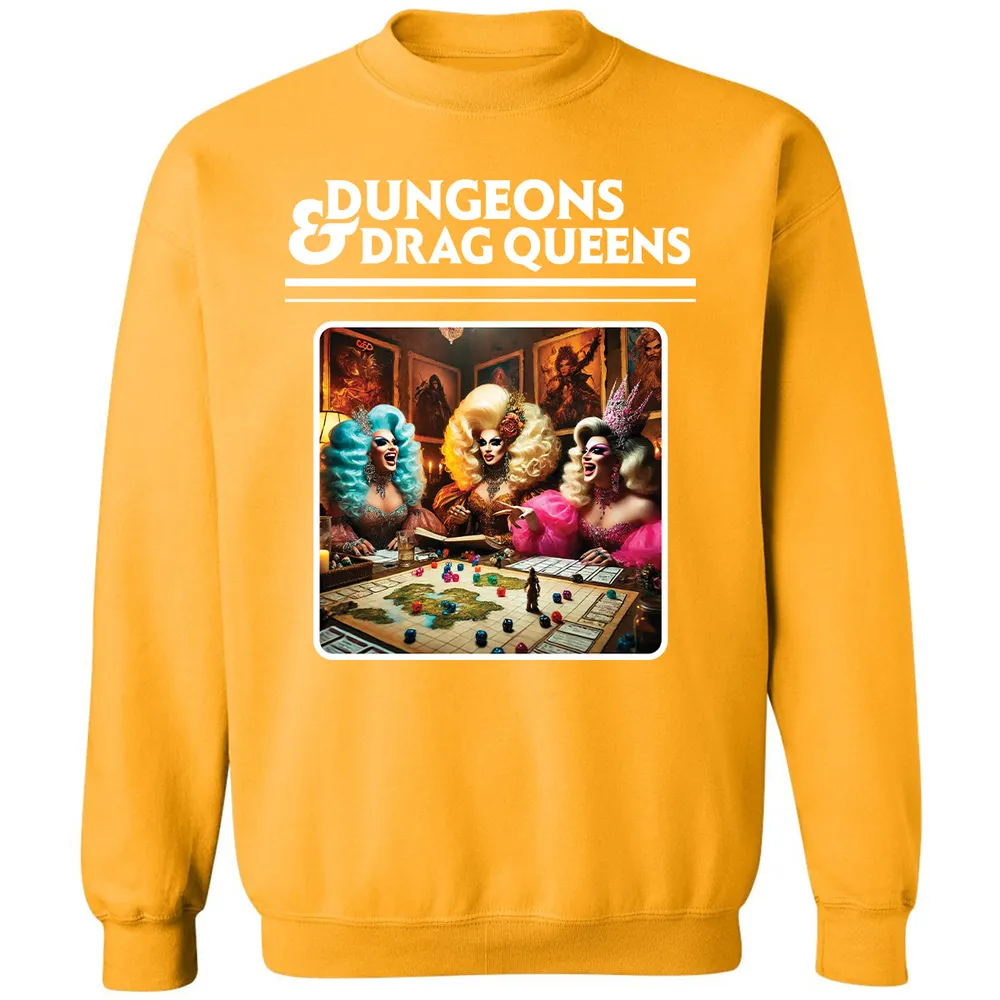 Dungeons & Drag Queens Classic Unisex Sweatshirt - Gold - 11