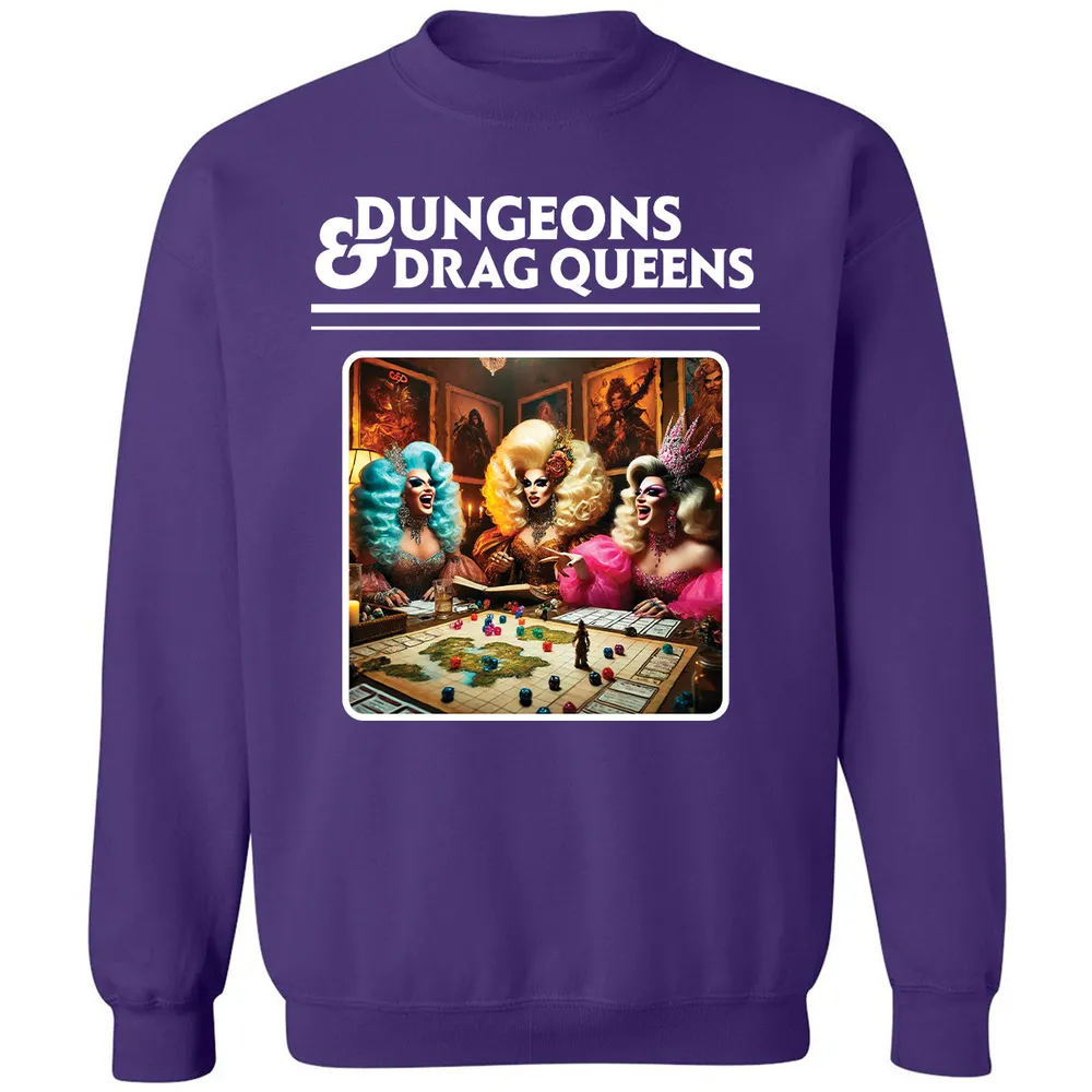 Dungeons & Drag Queens Classic Unisex Sweatshirt - Purple - 6