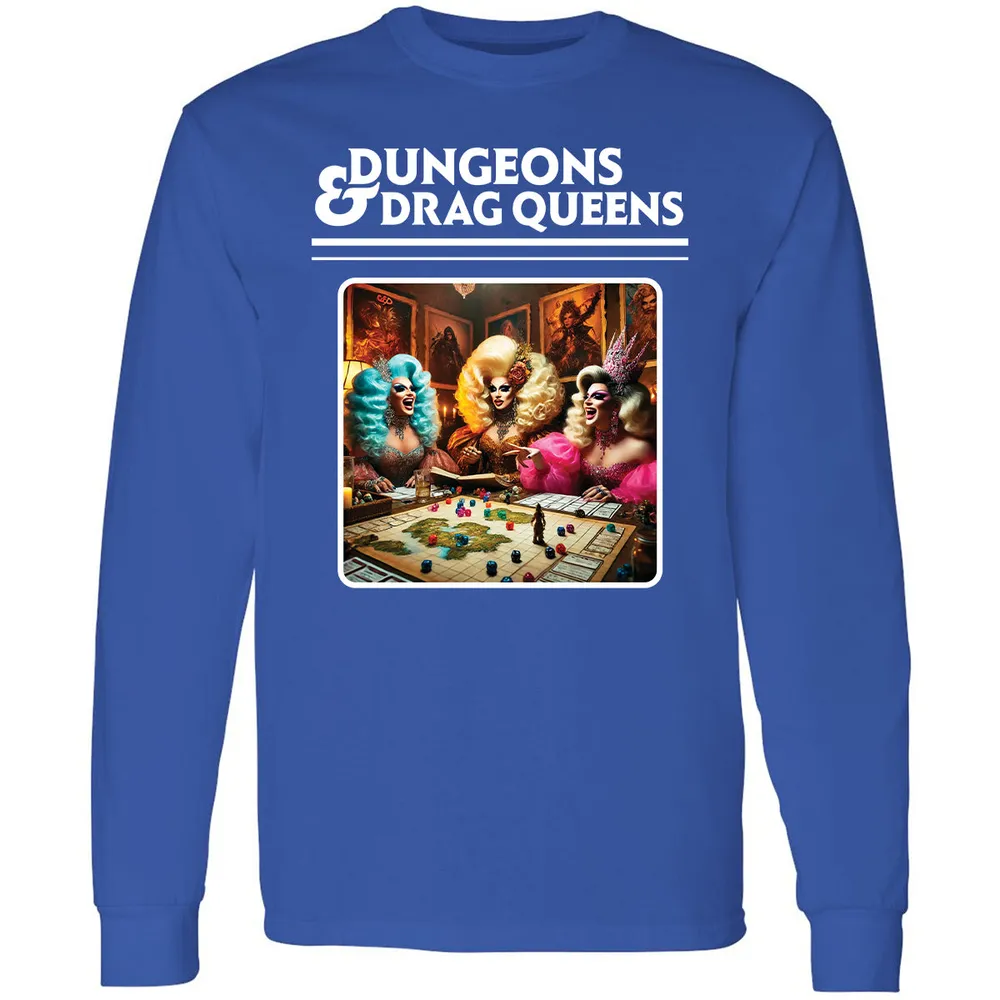 Dungeons & Drag Queens Long Sleeve T-Shirt - Royal - 8