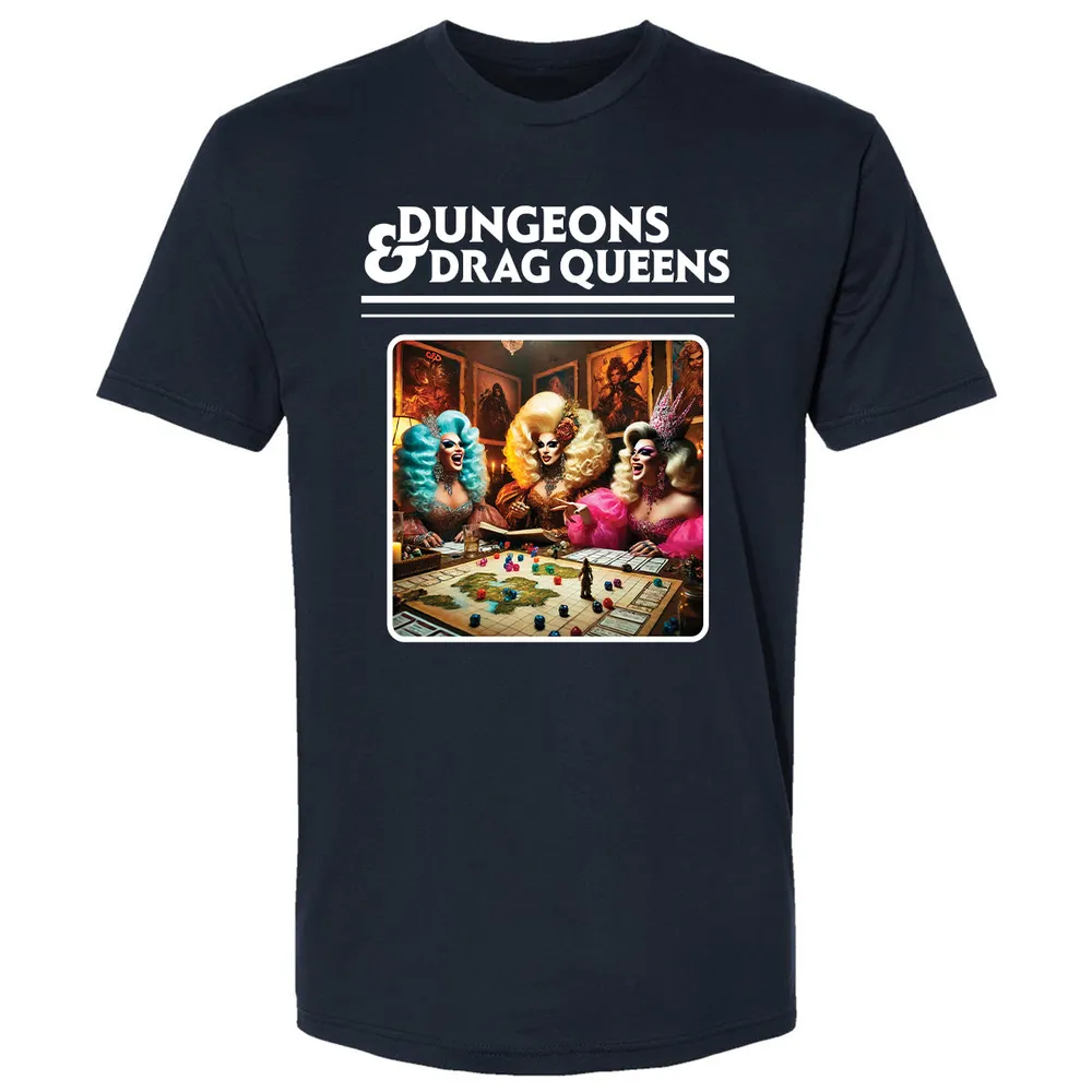 Dungeons & Drag Queens Premium Unisex T-Shirt - Midnight Navy - 2