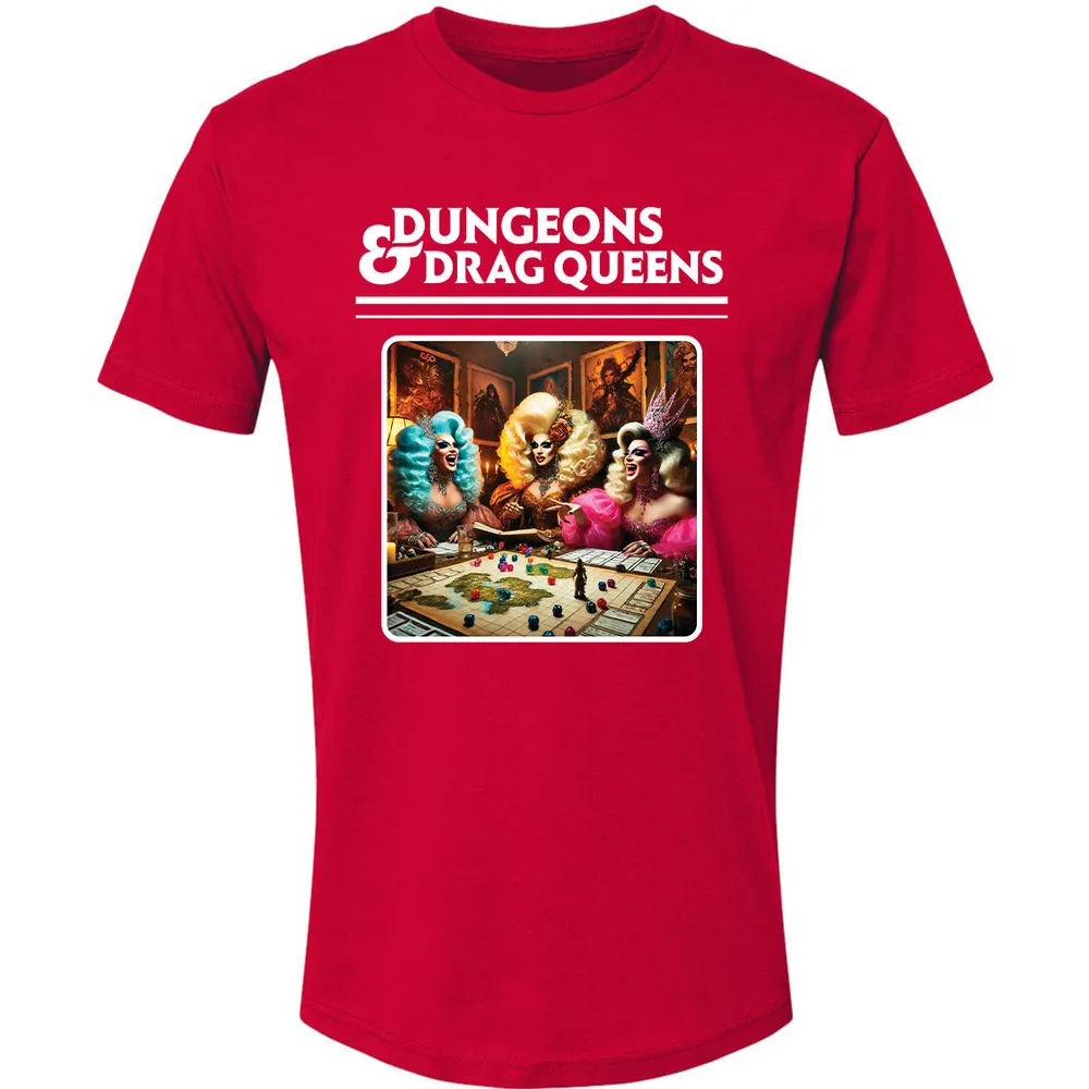 Dungeons & Drag Queens Premium Unisex T-Shirt - Red - 6