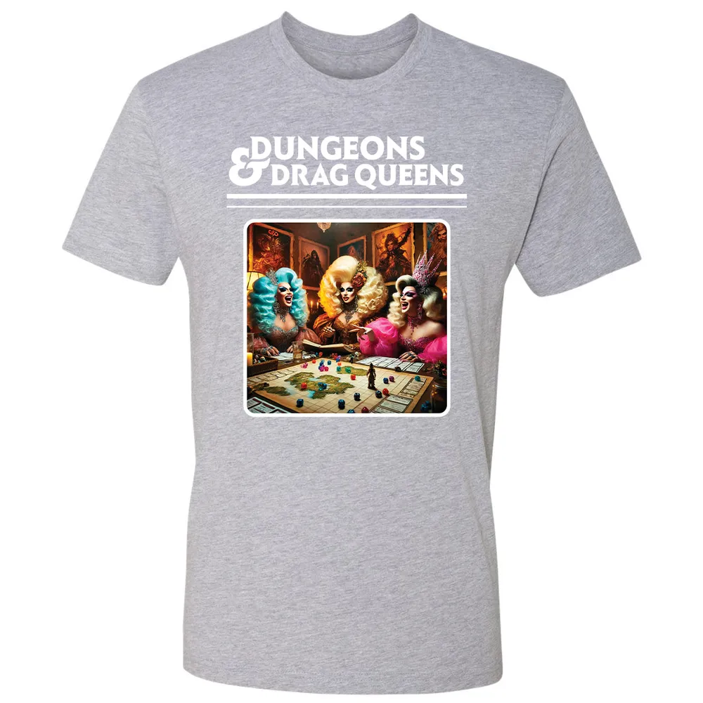Dungeons & Drag Queens Premium Unisex T-Shirt - Heather Grey - 9