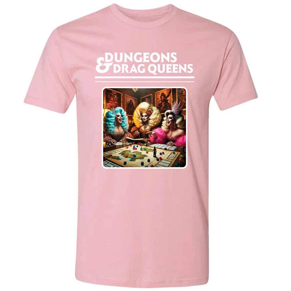 Dungeons & Drag Queens Premium Unisex T-Shirt - Light Pink - 3