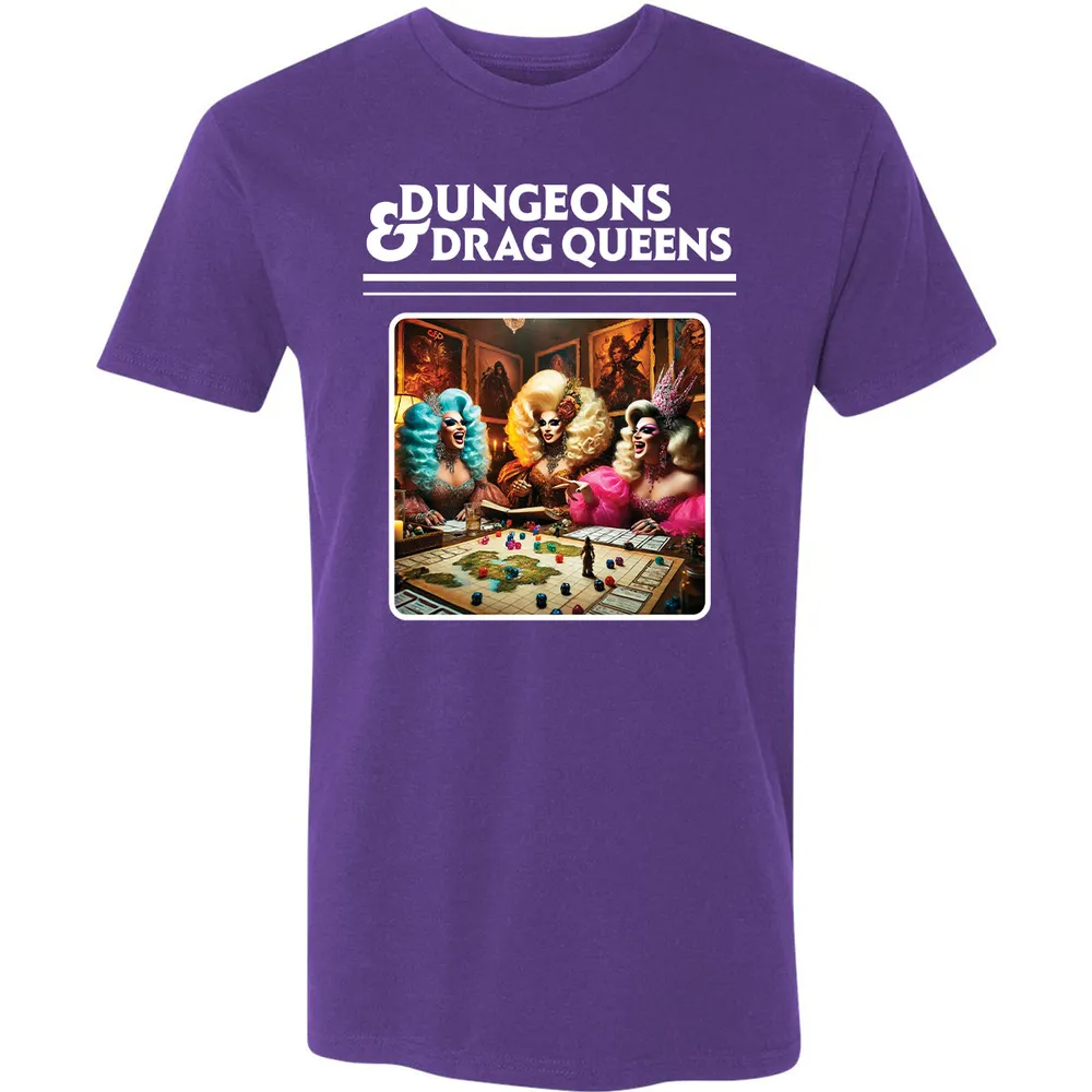 Dungeons & Drag Queens Premium Unisex T-Shirt - Purple Rush - 7