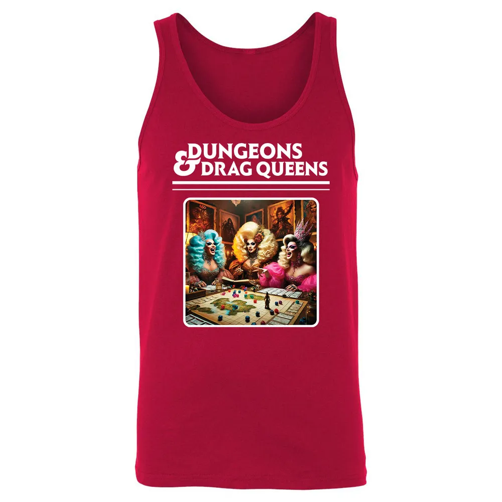 Dungeons & Drag Queens Unisex Jersey Tank - Red - 11