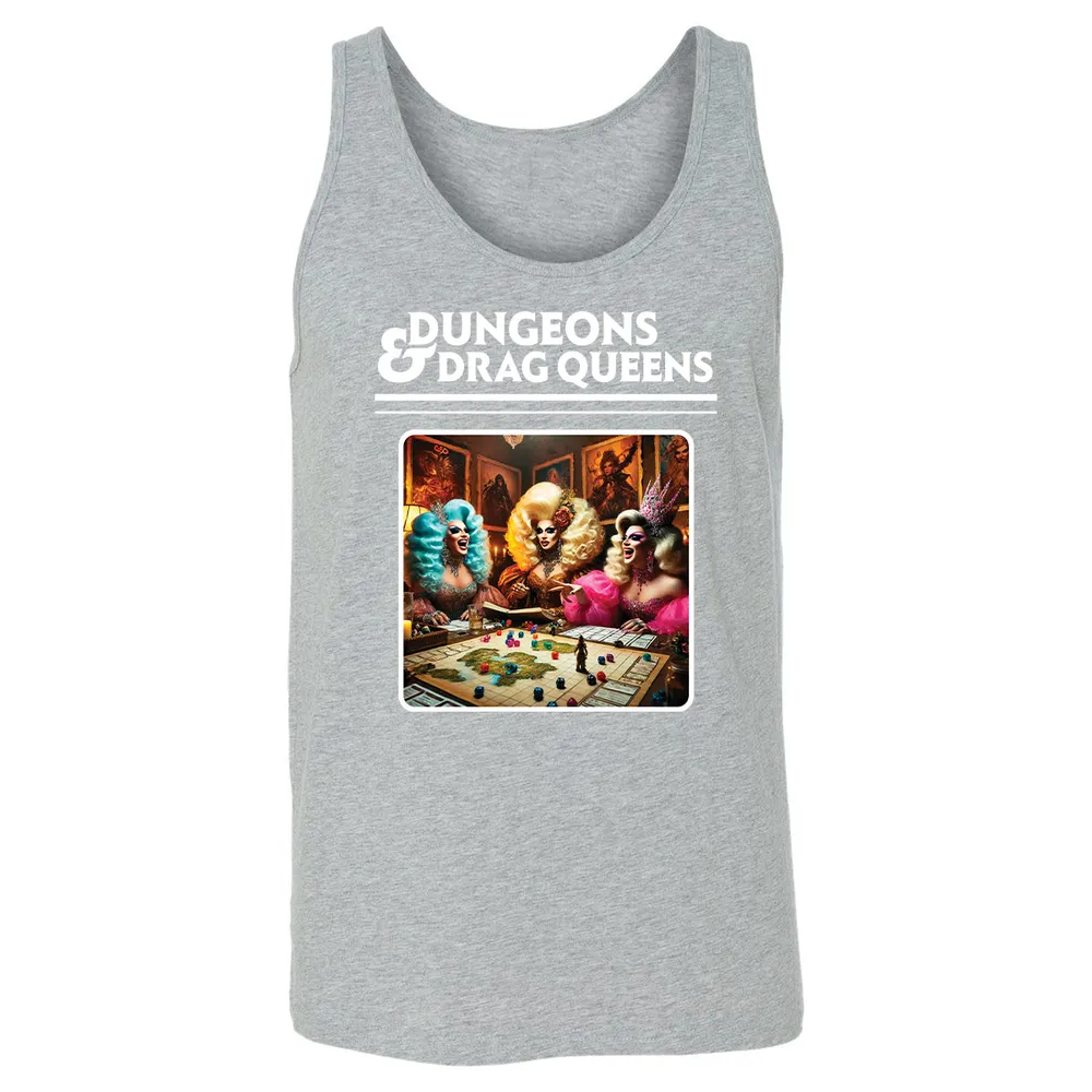 Dungeons & Drag Queens Unisex Jersey Tank - Athletic Heather - 4