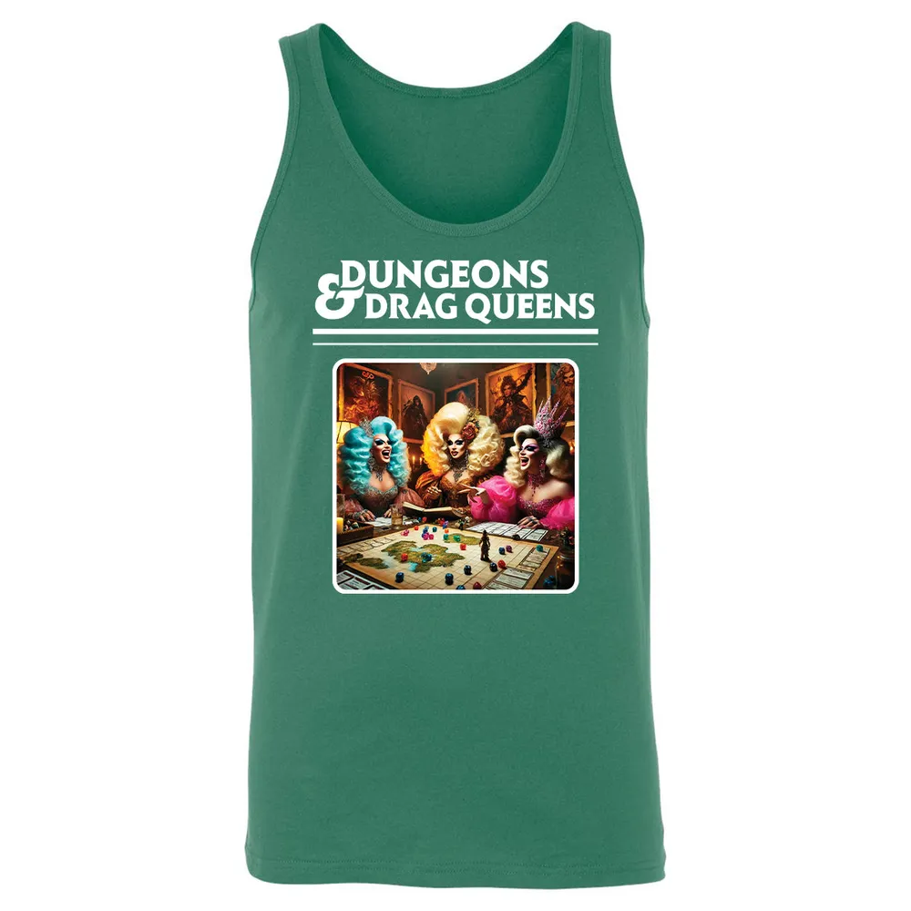 Dungeons & Drag Queens Unisex Jersey Tank - Kelly - 9