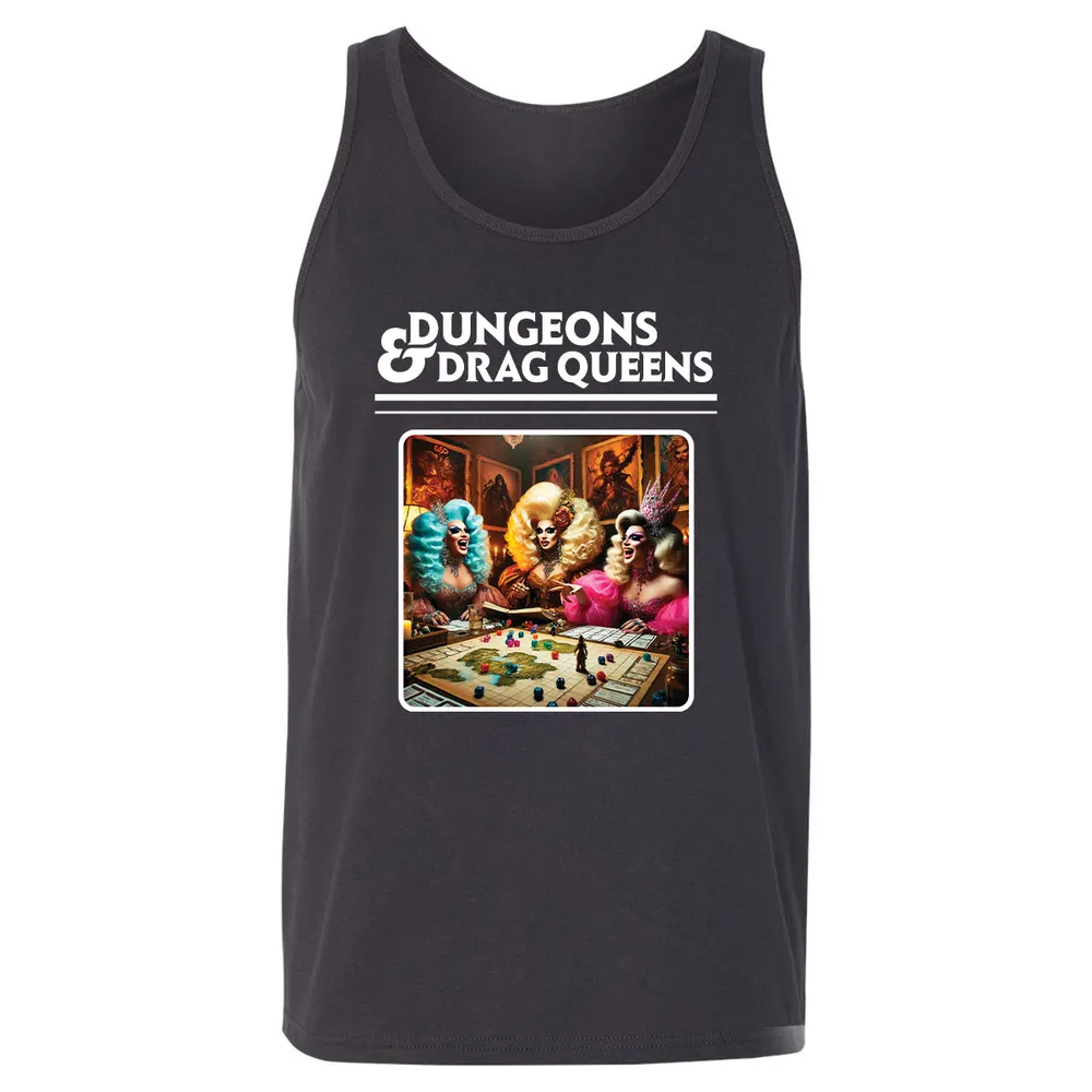 Dungeons & Drag Queens Unisex Jersey Tank - Dark Grey - 7