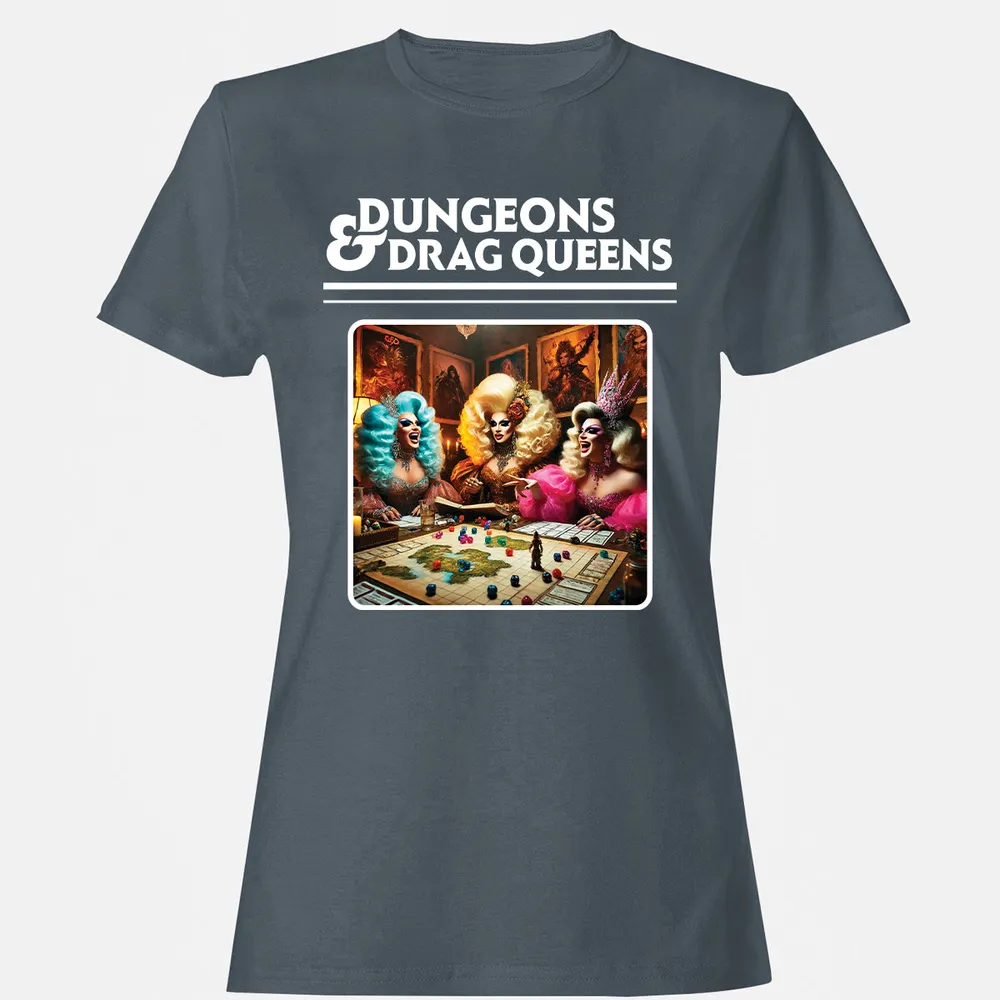 Dungeons & Drag Queens Women's T-Shirt - Charcoal - 3