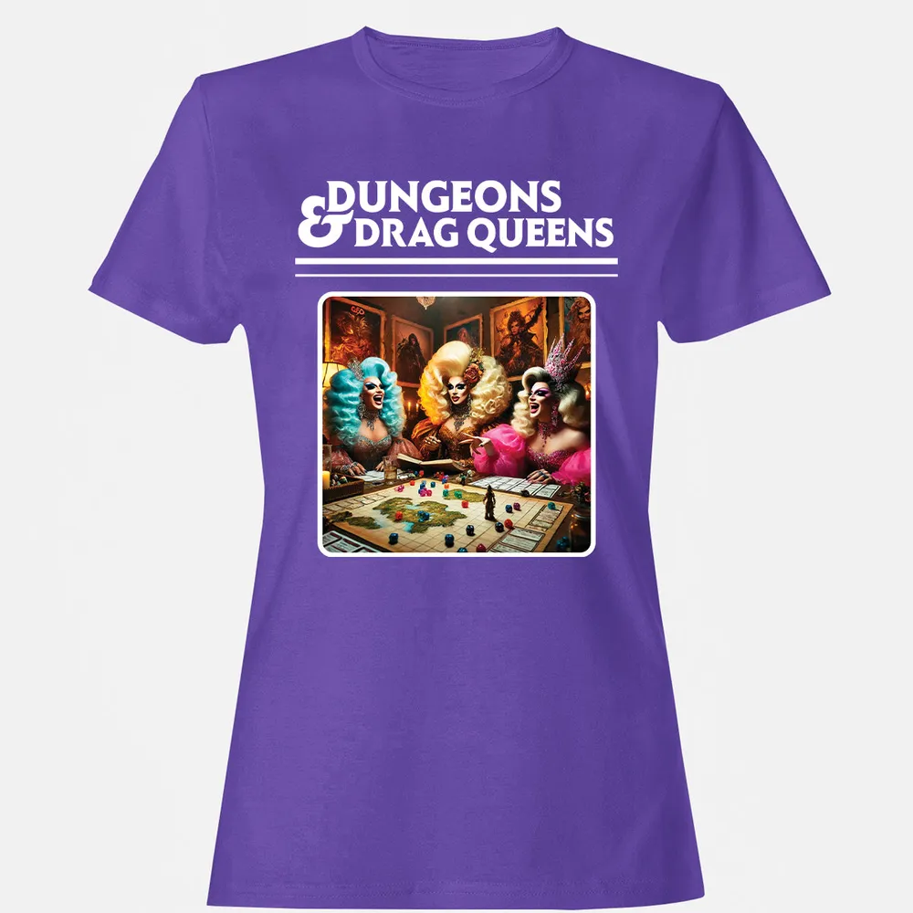 Dungeons & Drag Queens Women's T-Shirt - Purple - 12