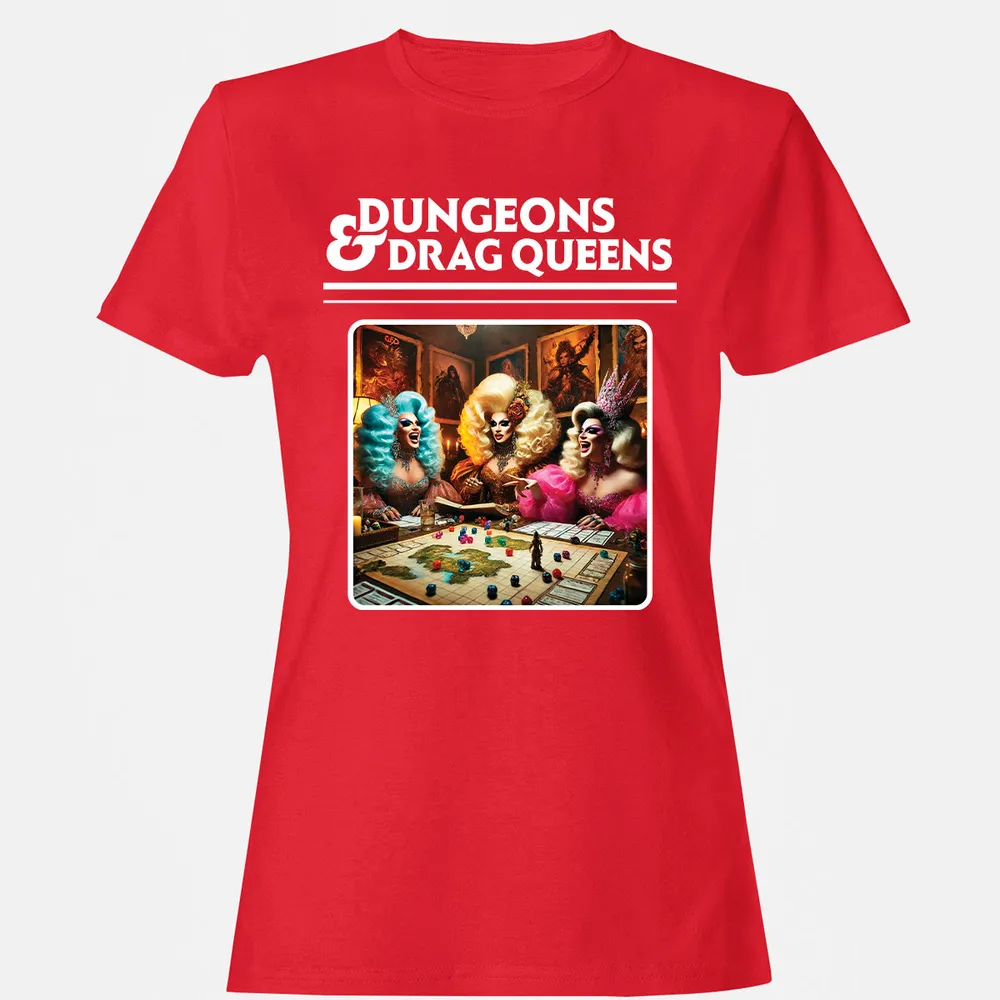 Dungeons & Drag Queens Women's T-Shirt - Red - 13