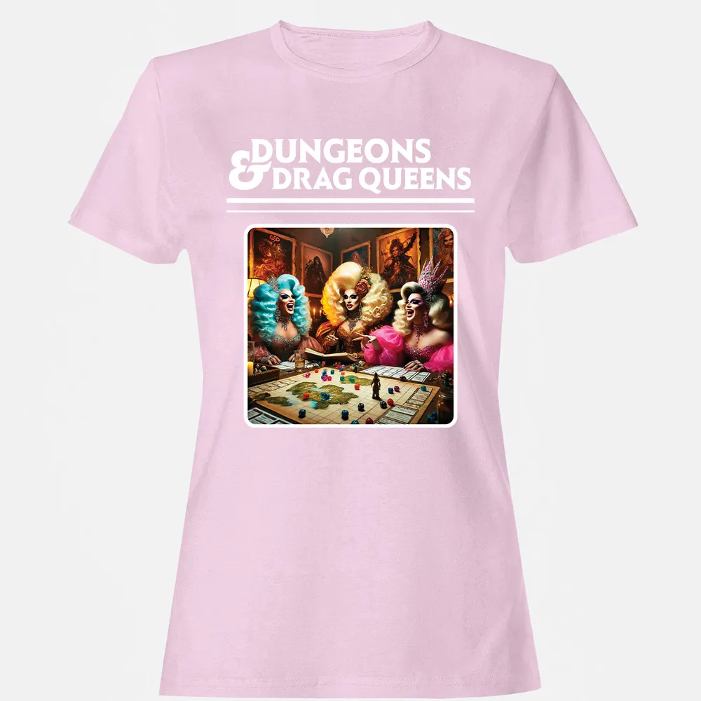 Dungeons & Drag Queens Women's T-Shirt - Light Pink - 9