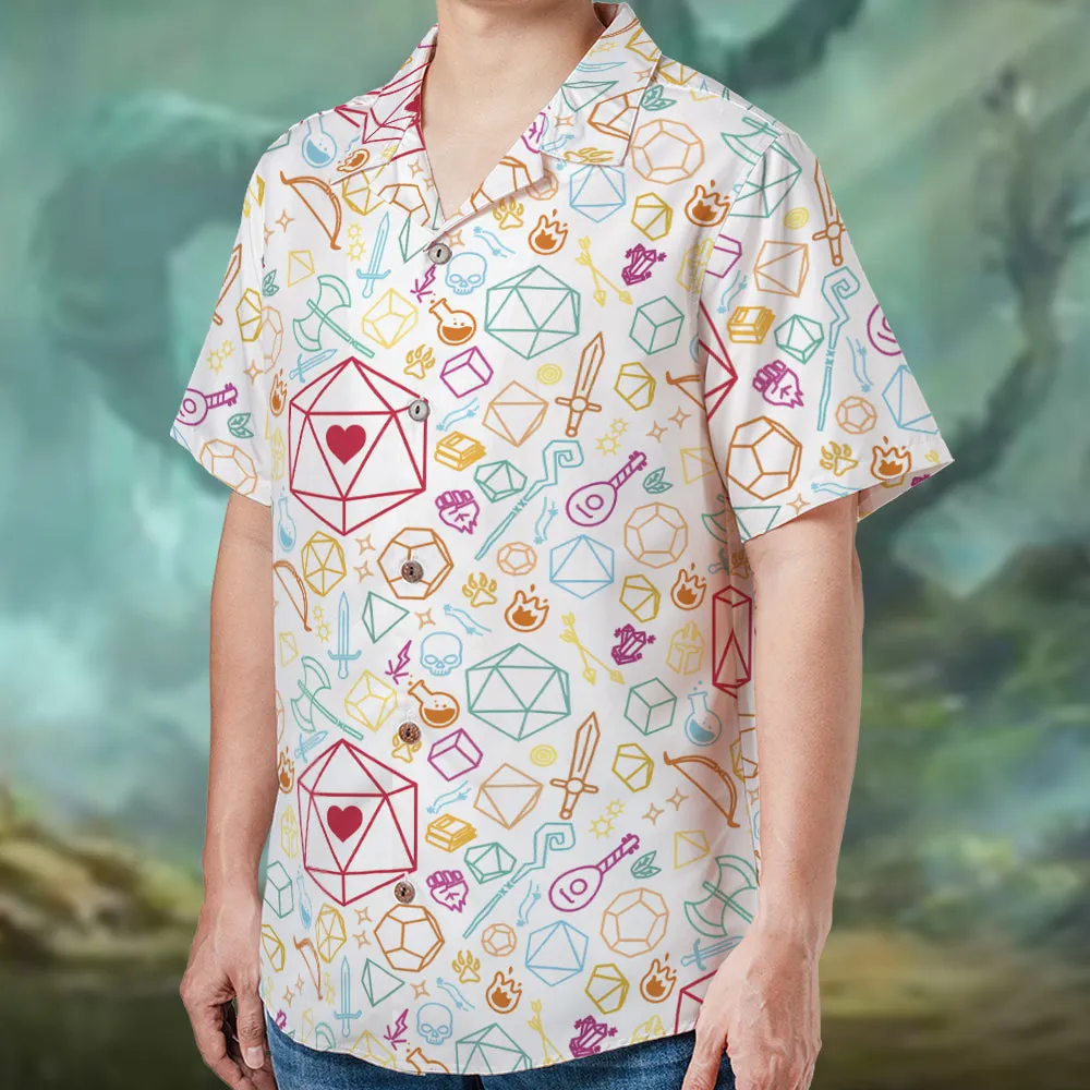 Dice Heart RPG Hawaiian Shirt - 2