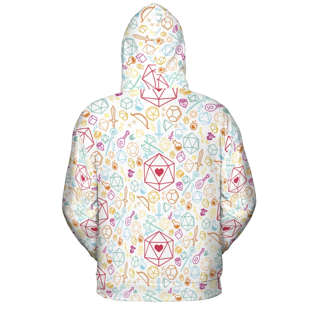 Dice Heart RPG All-over Print Hoodie - 4