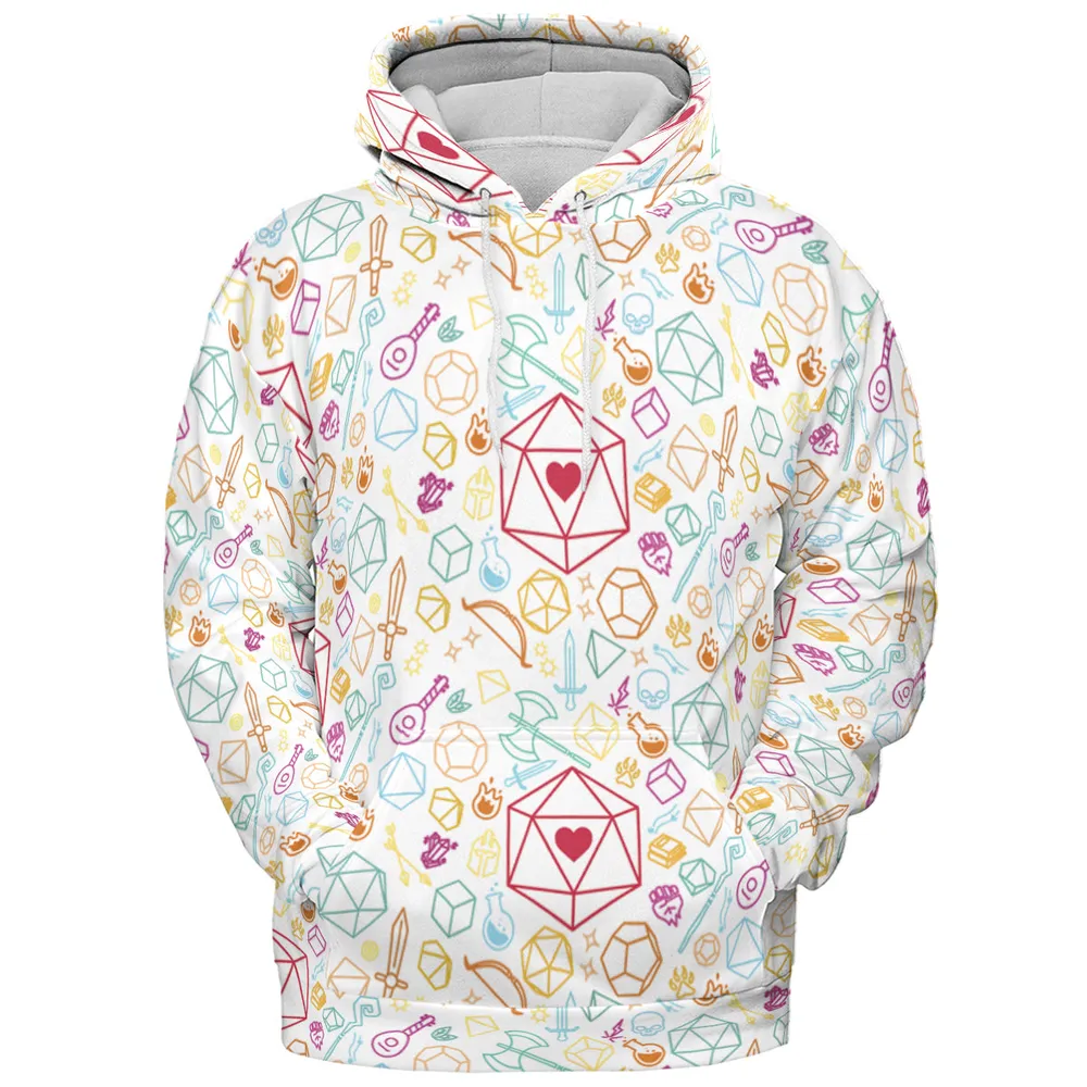 Dice Heart RPG All-over Print Hoodie - 2