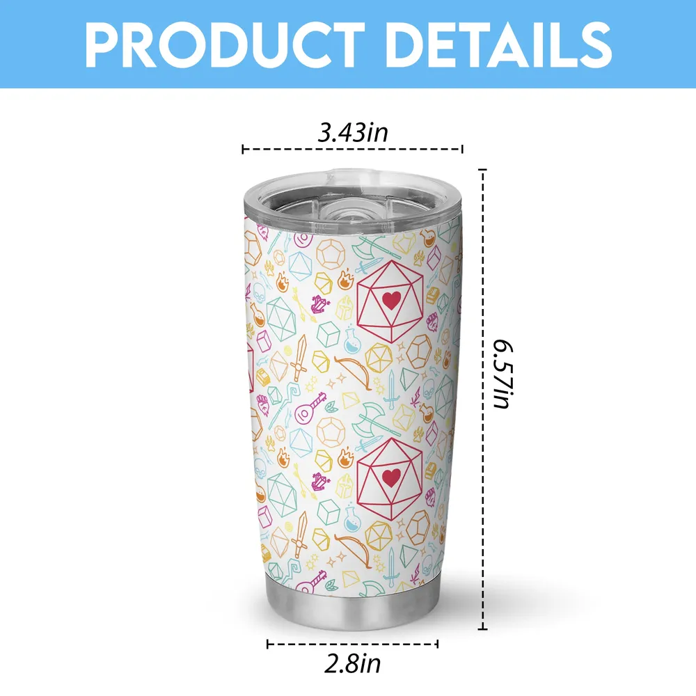 Dice Heart RPG Tumbler - 4