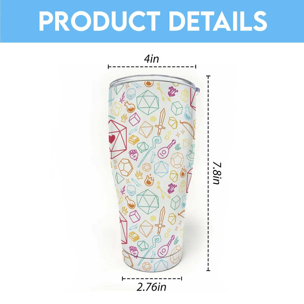 Dice Heart RPG Tumbler - 5