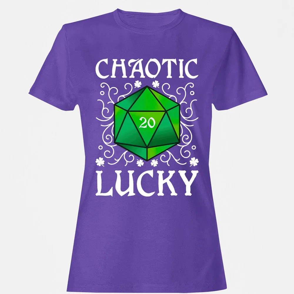 Chaotic Lucky D20 Dice Women's T-Shirt - Purple - 12