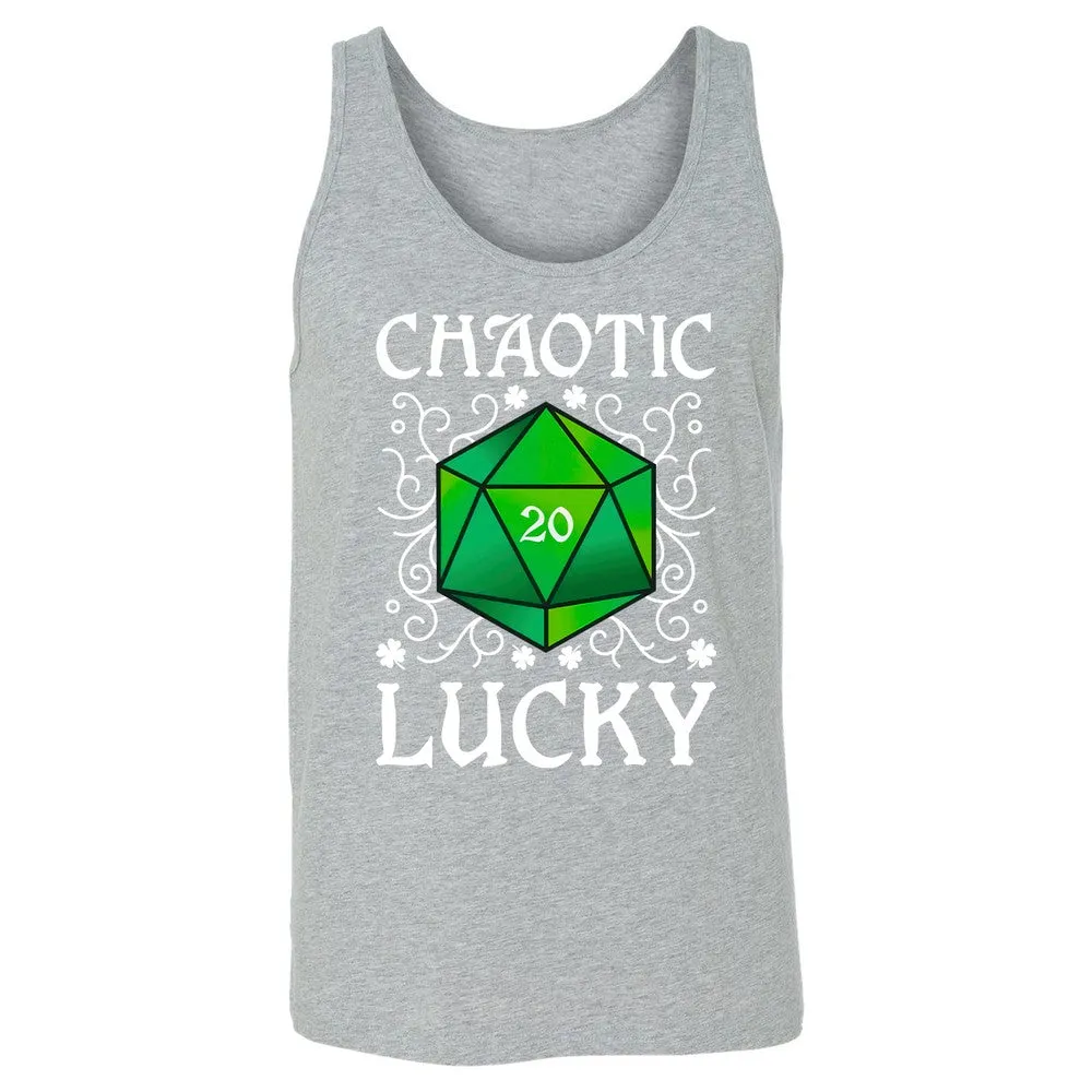 Chaotic Lucky D20 Dice Unisex Jersey Tank - Athletic Heather - 4