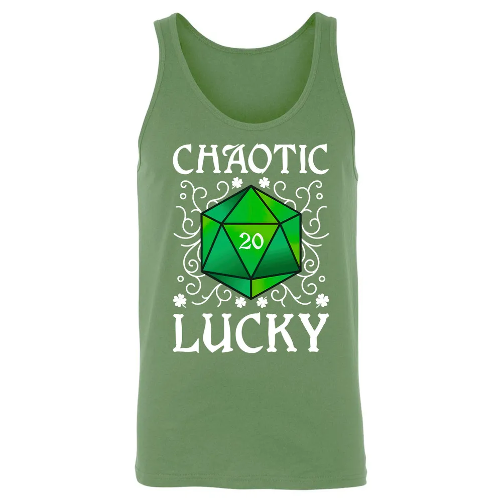 Chaotic Lucky D20 Dice Unisex Jersey Tank - 14