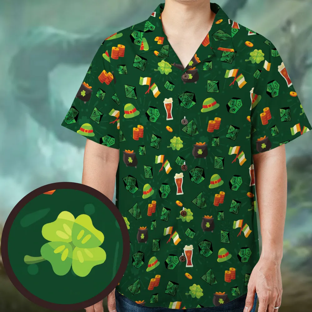 Green Dice St. Patrick's Day Hawaiian Shirt - 1