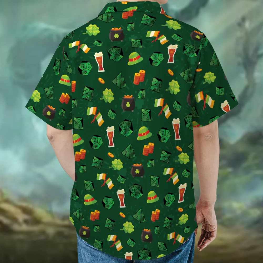 Green Dice St. Patrick's Day Hawaiian Shirt - 3