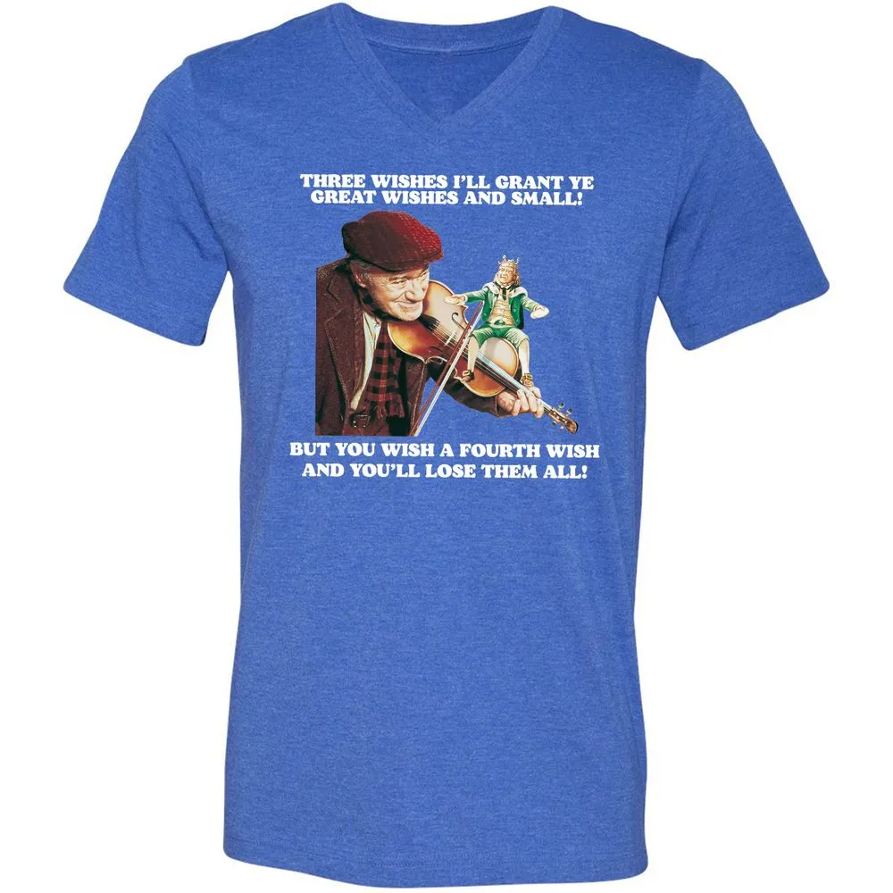 Unisex V-Neck T-Shirt - 34Q23P5K - Heather True Royal - 14