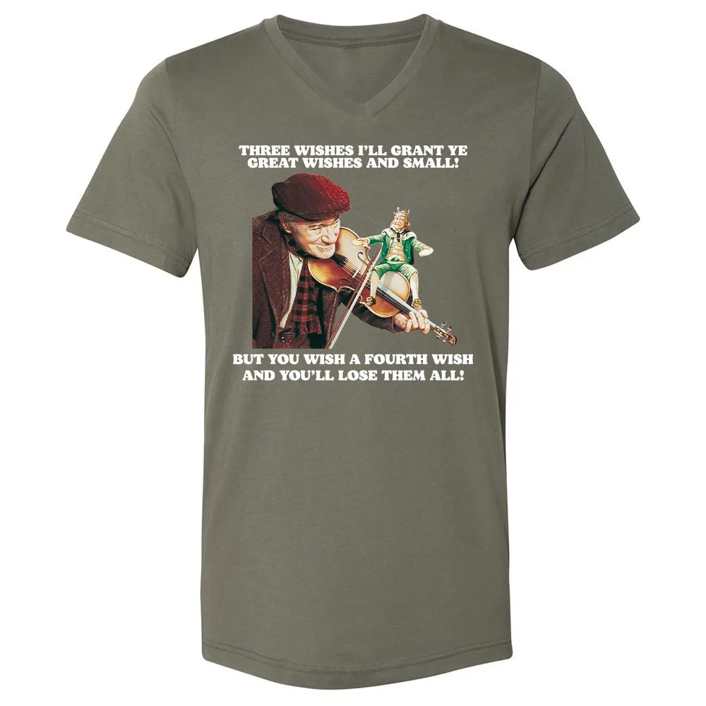 Unisex V-Neck T-Shirt - 34Q23P5K - Military Green - 10