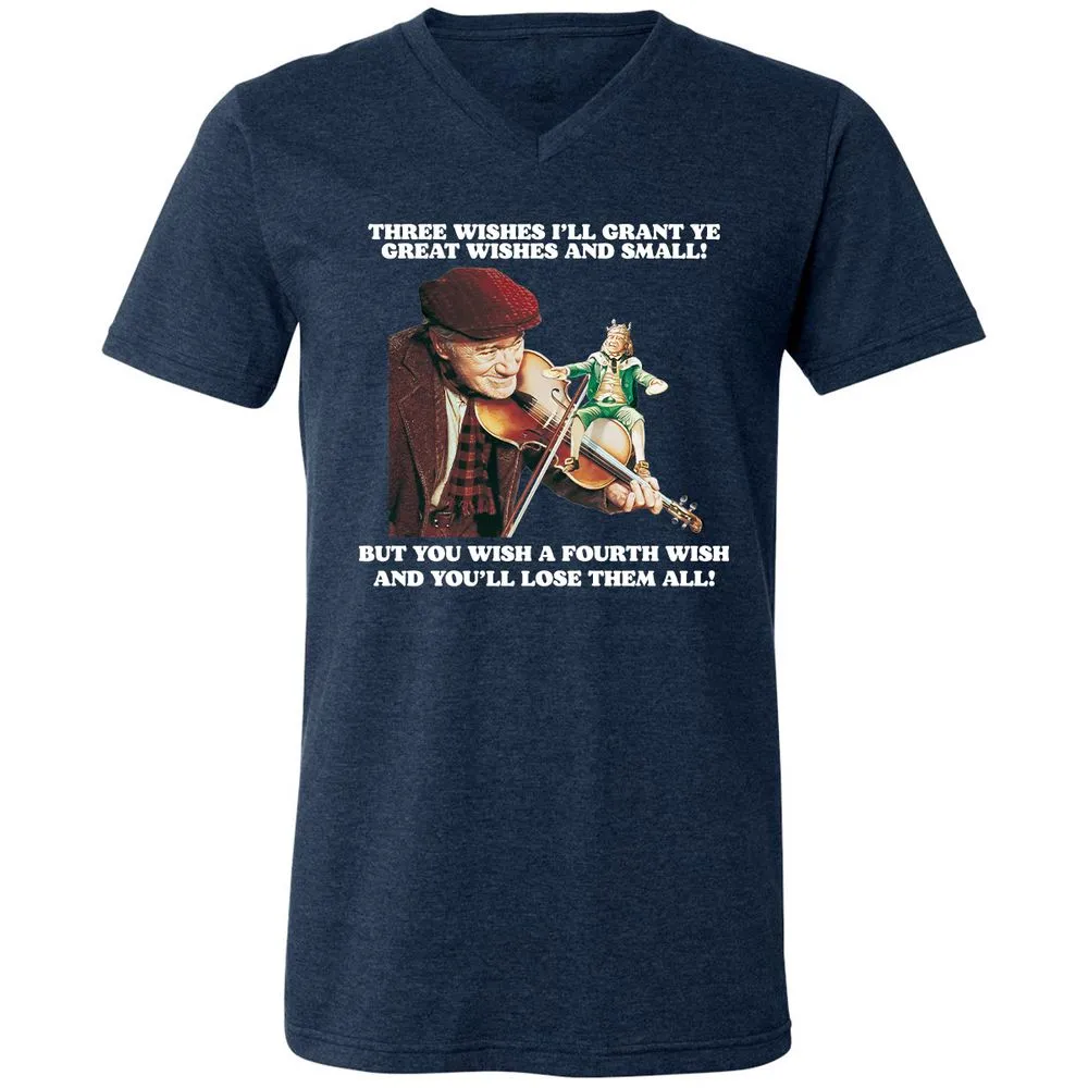 Unisex V-Neck T-Shirt - 34Q23P5K - Heather Navy - 15