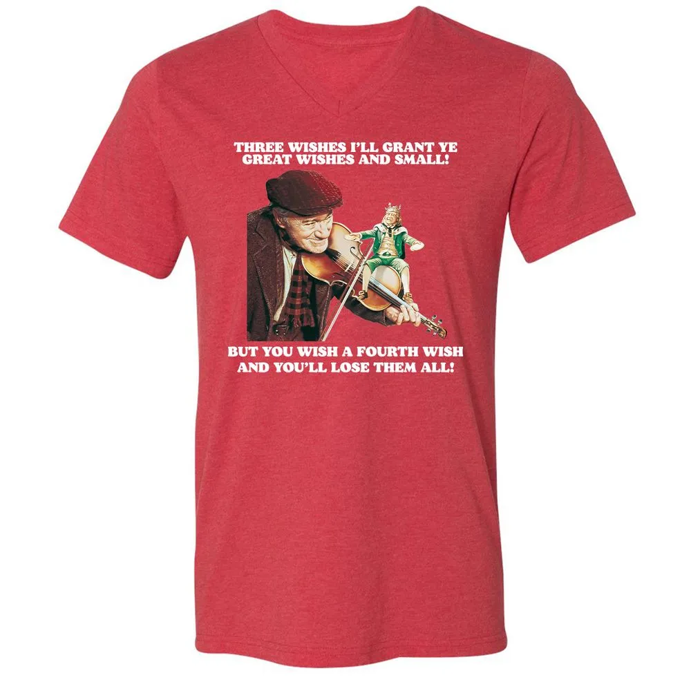 Unisex V-Neck T-Shirt - 34Q23P5K - Heather Red - 16